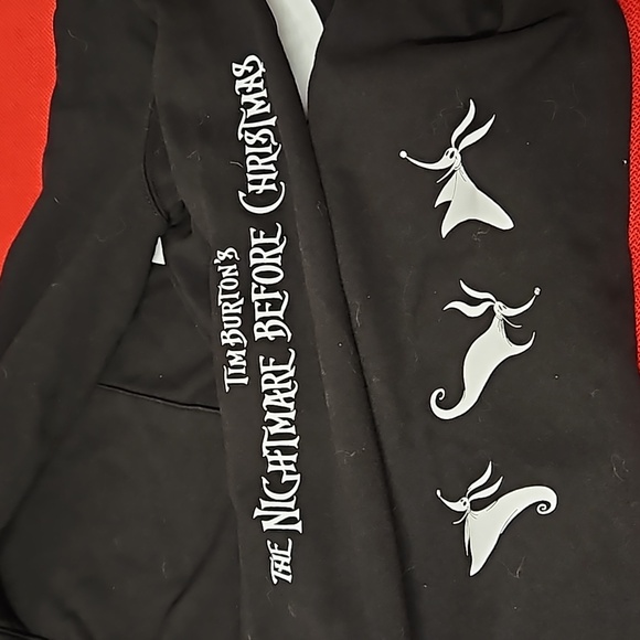 Tim Burton's The Nightmare Before Christmas hoodie Lg. Jack sleeve detail UNISEX - Picture 8 of 8